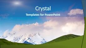  Presentation with alpine - PPT layouts enhanced with globe blue - beautiful alpine meadows background and a ocean colored foreground