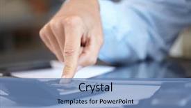  Presentation with calculator - Cool new presentation design with globe budget - businessman with calculator backdrop and a teal colored foreground