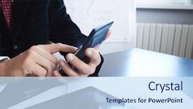  Presentation with calculator parabolic - Beautiful presentation theme featuring globe budget - businessman with calculator backdrop and a sky blue colored foreground