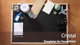  Presentation with save water concept saving - PPT layouts consisting of globe budget - saving for leisure or travel background and a  colored foreground