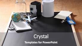  Presentation with save water concept saving - Audience pleasing theme consisting of globe budget - saving for leisure or travel backdrop and a  colored foreground