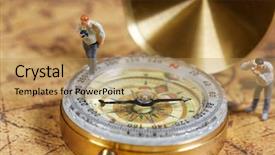  Presentation with old map - Slide set having globe compass - travelling concepts group of traveler background and a coral colored foreground