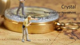  Presentation with old map - Cool new PPT layouts with globe compass - travelling concepts group of traveler backdrop and a coral colored foreground