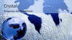  Presentation with compass - Beautiful PPT theme featuring globe compass - world backdrop and a  colored foreground