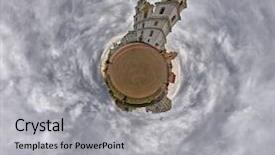  Presentation with holy spirit - PPT layouts consisting of globe cross - little planet panorama of holy background and a light gray colored foreground