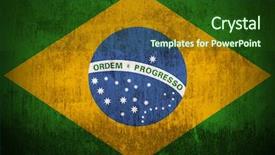  Presentation with brazil - Audience pleasing presentation consisting of globe flags - grunge flag of brazil backdrop and a forest green colored foreground