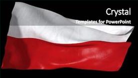  Presentation with poland - Amazing presentation theme having globe flags - poland flag rendered in 3d backdrop and a black colored foreground