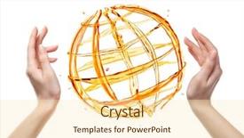  Presentation with orange life buoy splash water - Slide set with autumn leaves in the winter cold daytime background and a light gray colored foreground