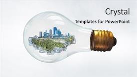  Presentation with green life - Slides with globe green - modern eco life background and a sky blue colored foreground