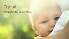  Presentation with baptism baby boy - Amazing PPT layouts having globe happy face - happiness baby boy sitting backdrop and a  colored foreground