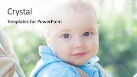  Presentation with baby sitting - Cool new presentation theme with globe happy face - happiness baby boy sitting backdrop and a  colored foreground