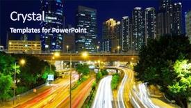  Presentation with traffic light - Colorful PPT layouts enhanced with globe highway - downtown night busy traffic light backdrop and a navy blue colored foreground