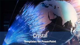  Presentation with optic - Presentation design enhanced with globe highway - world map technology style background and a ocean colored foreground