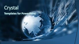  Presentation with ecology - Audience pleasing theme consisting of globe in a grass ecology backdrop and a navy blue colored foreground