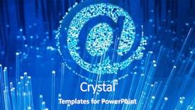  Presentation with fiber optics - PPT layouts having globe internet address - email signs with fiber optics background and a teal colored foreground