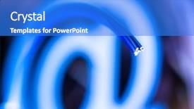  Presentation with fiber optics - Audience pleasing slide deck consisting of globe internet address - fiber optics background with email backdrop and a  colored foreground