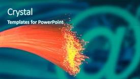  Presentation with fiber optics - Audience pleasing PPT layouts consisting of globe internet address - fiber optics background with email backdrop and a ocean colored foreground