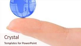  Presentation with globe - Presentation design featuring globe isolated on white background background and a lemonade colored foreground