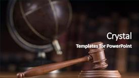  Presentation with justice - Presentation theme having globe law and justice concept background and a wine colored foreground
