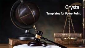  Presentation with mallet - Colorful slides enhanced with globe law theme mallet backdrop and a black colored foreground