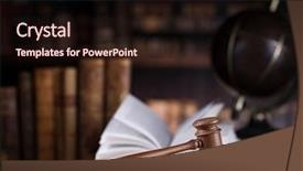  Presentation with mallet - PPT layouts featuring globe law theme mallet background and a wine colored foreground