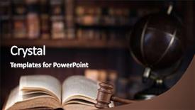 Presentation with mallet - Slides featuring globe law theme mallet background and a wine colored foreground