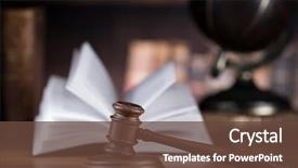  Presentation with mallet - PPT layouts consisting of globe law theme mallet background and a tawny brown colored foreground