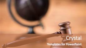  Presentation with mallet - Slide deck featuring globe law theme mallet background and a coral colored foreground