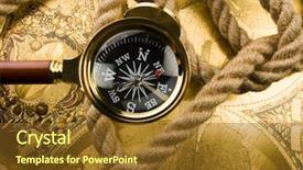  Presentation with compass map - PPT layouts featuring globe map asia - magnifying glass compass background and a tawny brown colored foreground