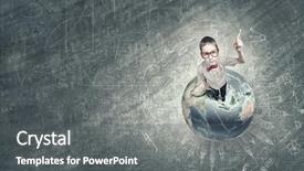  Presentation with break even point analysis bep - Slide deck consisting of globe mind - that is interesting point background and a gray colored foreground