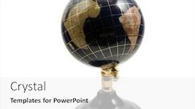  Presentation with earth planet globe - Presentation design enhanced with globe - model of earth planet background and a white colored foreground