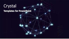  Presentation with spinning globe - PPT layouts enhanced with globe-of-digital-icons-spinning background and a wine colored foreground