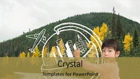  Presentation with tv news globe - Cool new presentation with globe on the road backdrop and a gold colored foreground