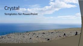  Presentation with summer - Amazing presentation theme having globe polarity - nordkapp north cape summer midnight backdrop and a light blue colored foreground