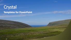  Presentation with summer - Beautiful slides featuring globe polarity - nordkapp north cape summer midnight backdrop and a teal colored foreground