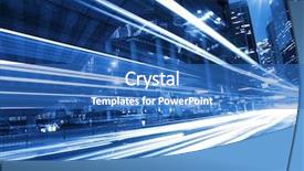  Presentation with park night city - Beautiful theme featuring globe road - traffic in city at night backdrop and a teal colored foreground