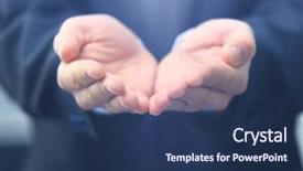  Presentation with blue shield - Slide set featuring globe shield - businessman give you secret background and a ocean colored foreground