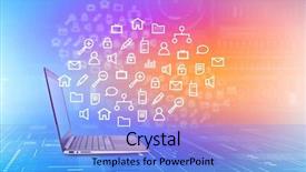  Presentation with global - Amazing presentation having globe social media - global internet concept backdrop and a light blue colored foreground