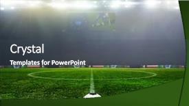  Presentation with football stadium - Presentation having globe theatre - stadium abstract football background and a dark gray colored foreground