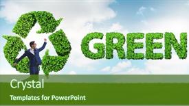  Presentation with recycling - Beautiful PPT layouts featuring globe trash - businessman in recycling ecological concept backdrop and a tawny brown colored foreground