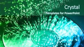  Presentation with fiber - PPT theme featuring global music - fiber optics background and a cyan colored foreground