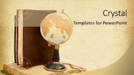  Presentation with old compass antique paper - Slides having globe with book pen background and a blonde colored foreground