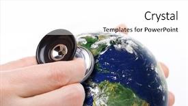  Presentation with globe - Theme with globe with stethoscope background and a white colored foreground