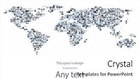  Presentation with stock exchange - Presentation design with globe world map - international business businesspeople worldwide communication background and a white colored foreground