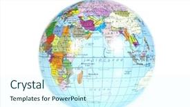  Presentation with tv news globe - Beautiful presentation featuring globe backdrop and a cool aqua colored foreground