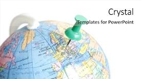  Presentation with compass - Amazing slide set having globe backdrop and a white colored foreground