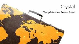  Presentation with old map - Beautiful PPT layouts featuring globetrotters - old suitcase globetrotter backdrop and a white colored foreground