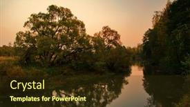  Presentation with gloomy - Presentation theme having gloomy autumn lake it is photographed in russia 60 kilometers from moscow background and a tawny brown colored foreground