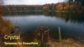  Presentation with gloomy - Slides with gloomy autumn lake it is photographed in russia 60 kilometers from moscow background and a tawny brown colored foreground