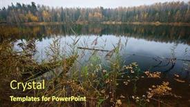  Presentation with gloomy - PPT layouts featuring gloomy autumn lake it is photographed in russia 60 kilometers from moscow background and a tawny brown colored foreground